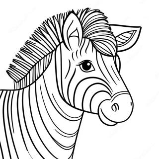 Zebra Met Strepen Kleurplaat 10551-8441