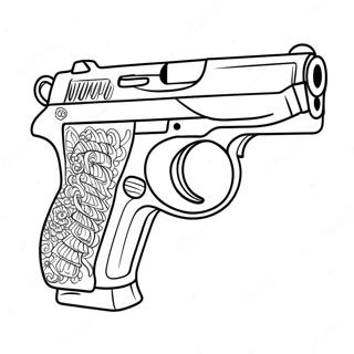 Realistische Handgun Kleurplaat 1061-848