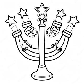 Schattige Hanukkah Menorah Kleurplaat 11930-9377