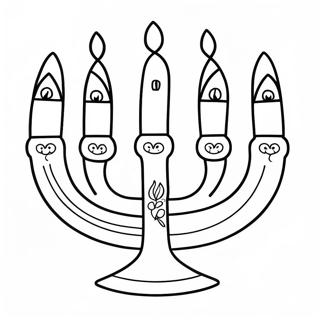 Schattige Hanukkah Menorah Kleurplaat 11930-9378