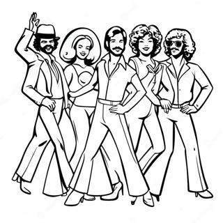 70s Funky Disco Dansers Kleurplaat 12621-9912