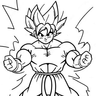 Goku Met Energieke Aura Kleurplaat 13141-10323