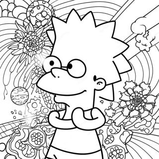 Trippy Bart Simpson Kleurplaten