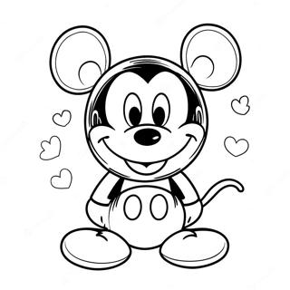 Mickey Mouse Valentijnsdag Kleurplaat 13680-10757