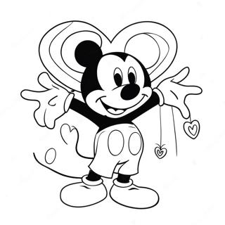 Mickey Mouse Valentijnsdag Kleurplaten