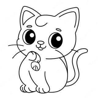 Schattige Kawaii Kat Kleurplaat 14281-11238