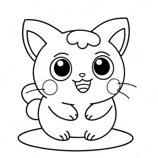 Jigglypuff Schattige Slaperige Kleurplaat 14421-11342