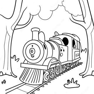 Choo Choo Charles In Een Spookachtig Bos Kleurplaat 14701-11571