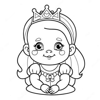 Schattige Baby Prinses Kleurplaten