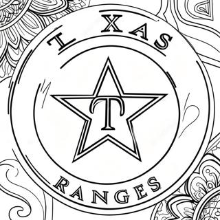 Texas Rangers Logo Kleurplaat 15560-12257