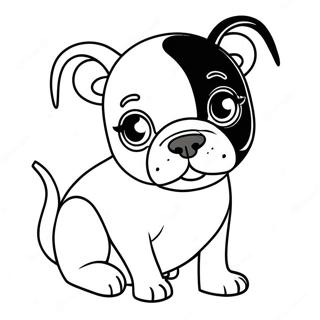 Boston Terrier Puppy Kleurplaat 16340-12883