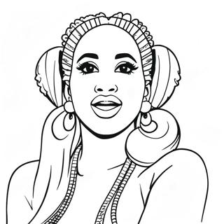 Cardi B Kleurplaten