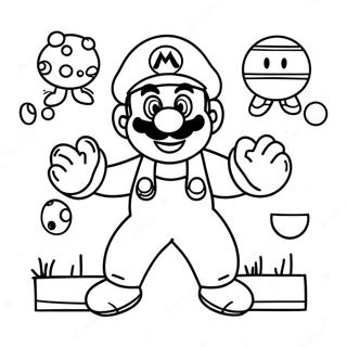 Mario Power Ups Kleurplaten