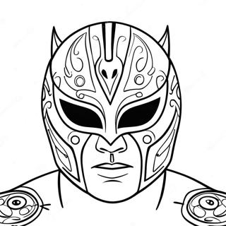 Rey Mysterio Masker Kleurplaat 16781-13232