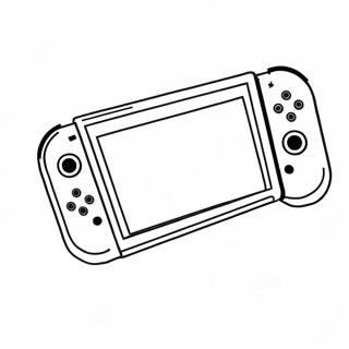 Kleurplaat Van Kleurrijke Nintendo Switch Console 1721-1382