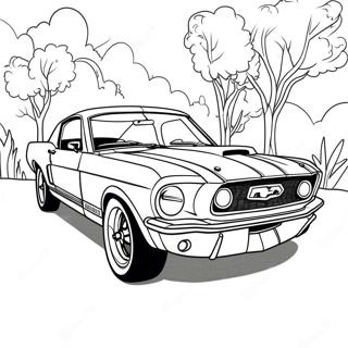 Classic Mustang Auto Kleurplaat 17261-13624