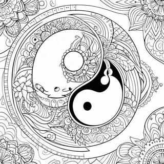 Yin Yang Kleurplaten