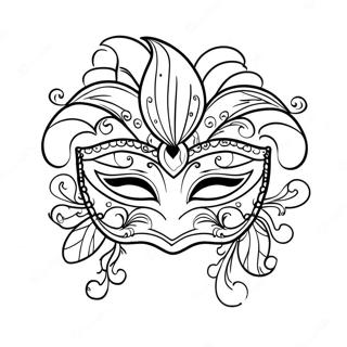 Vibrant Mardi Gras Masker Kleurplaat 17991-14197