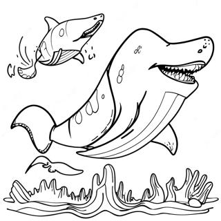 Megalodon Kleurplaat 1800-1421