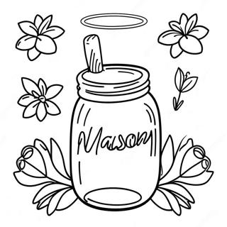 Mason Jar Kleurplaten