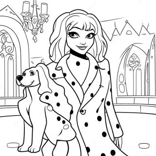 Cruella Met Dalmatiers Kleurplaat 18943-15016