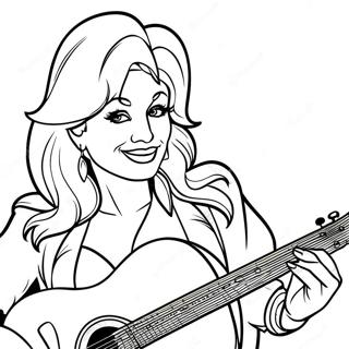 Dolly Parton Kleurplaten