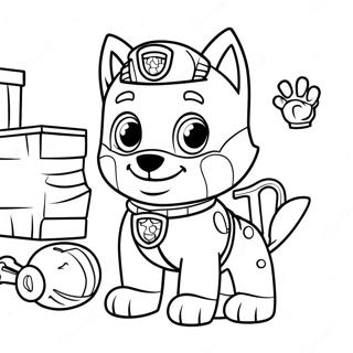 Rocky Paw Patrol Met Bouwgereedschap Kleurplaat 20663-16338