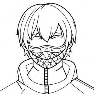 Kaneki Ken In Masker Kleurplaat 20853-16496