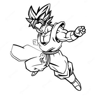 Goku Super Saiyan Blauwe Vliegende Kleurplaat 21193-16753