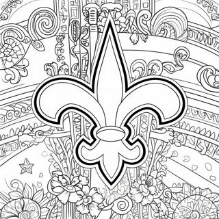 New Orleans Saints Logo Kleurplaat 21712-17201