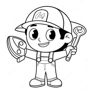 Kleurplaat Van Handy Manny Met Gereedschap 22683-17933