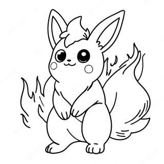 Flareon Met Heldere Vlammen Kleurplaat 22823-18024