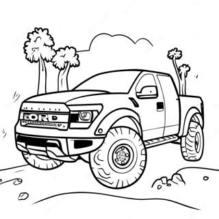 Off Road Ford Raptor Kleurplaat 22893-18081