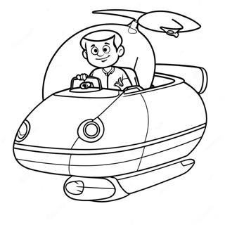 George Jetson In Zijn Hovercar Kleurplaat 23563-18623