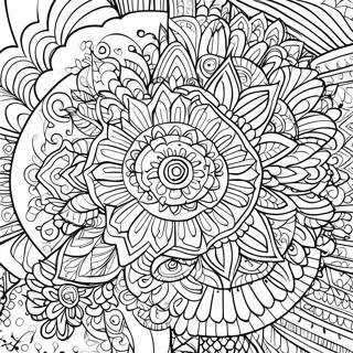 Zwarte Achtergrond Mandala Kleurplaat 24232-19137