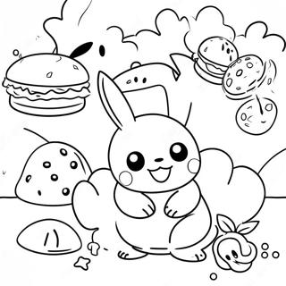 Pokemon Thanksgiving Feest Kleurplaat 24332-19206