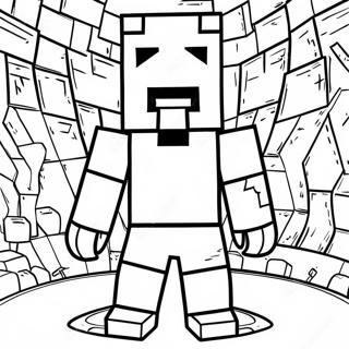 Minecraft Steve Kleurplaten