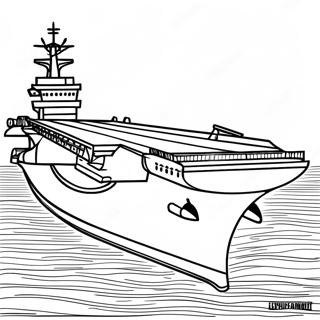 Kleurplaat Van Een Militair Vliegdekschip 24963-19706