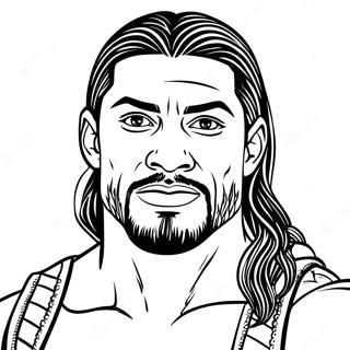 Roman Reigns In Actie Kleurplaat 25833-20411