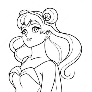 Prinses Serenity Sailor Moon Kleurplaten