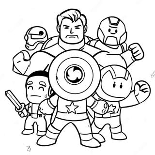 Schattige Avengers Team Kleurplaat 25973-20539