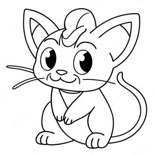 Pokemon Meowth Kleurplaat 26564-20993