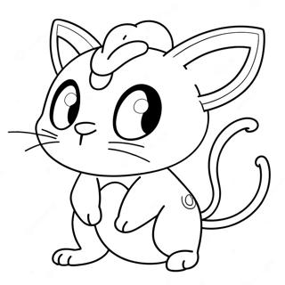 Pokemon Meowth Kleurplaat 26564-20994