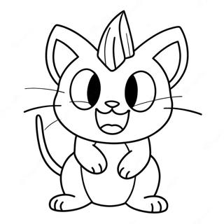 Pokemon Meowth Kleurplaat 26564-20996