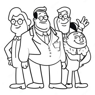 Grappige American Dad Personages Kleurplaat 26675-21085