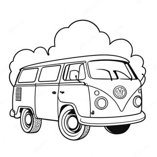 60s Hippiebus Kleurplaat 26974-21322