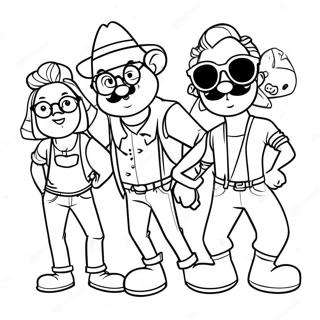 Hipster Disney Personages Kleurplaat 26994-21337