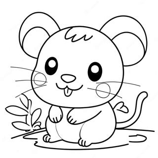 Hamtaro Kleurplaten