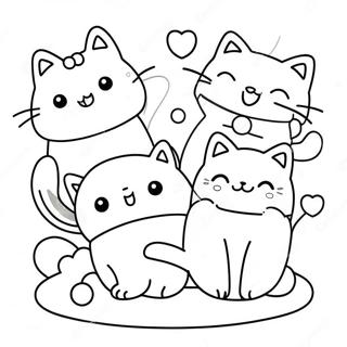 Kawaii Katten Kleurplaat 27454-21697