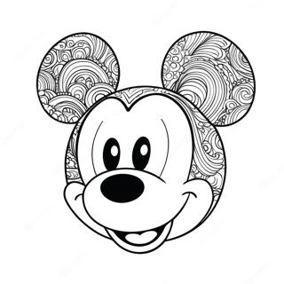 Micky Mouse Gezicht Kleurplaten